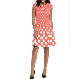 Womens Polyester Fit & Flare Dress, Size 6